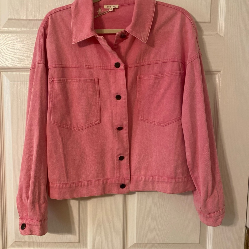 JODIFL Vibrant Pink Jean Jacket